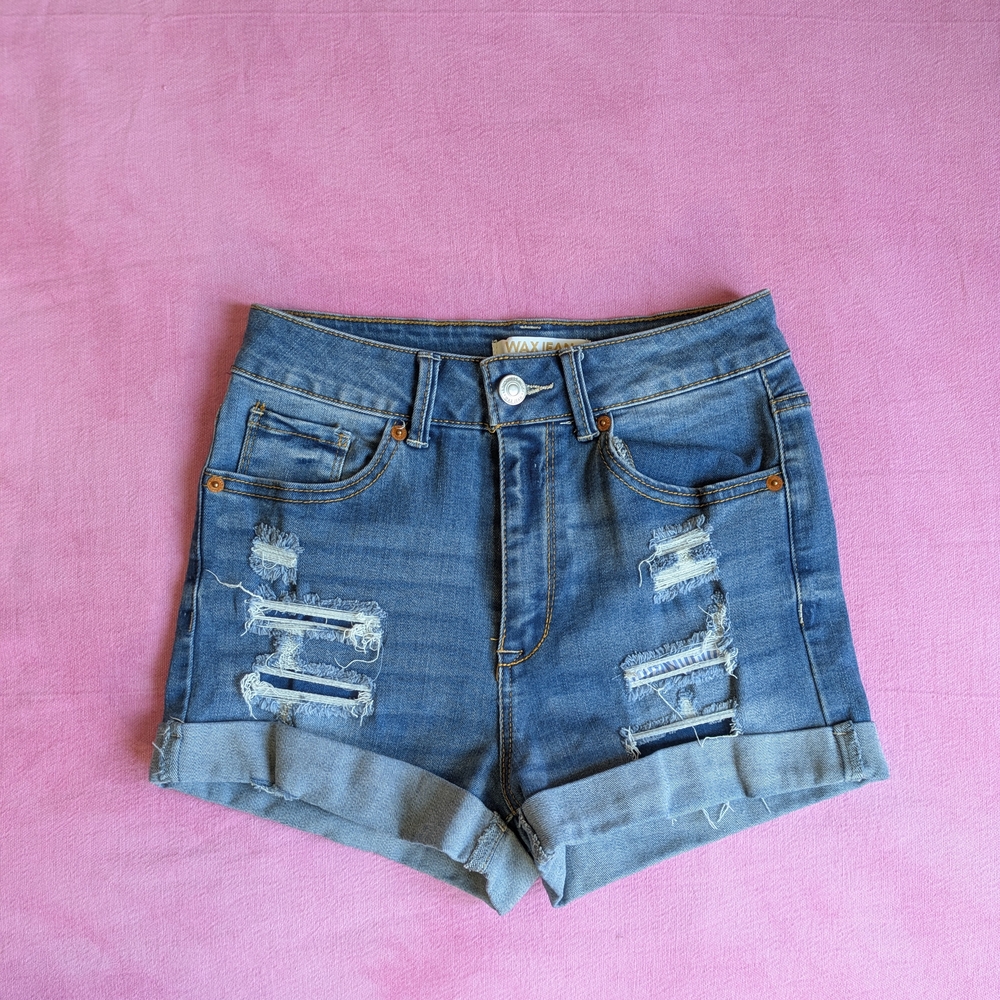 Denim Distressed Women Shorts